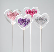 Heart Shaped Birthstone Lollipops 8 PCS