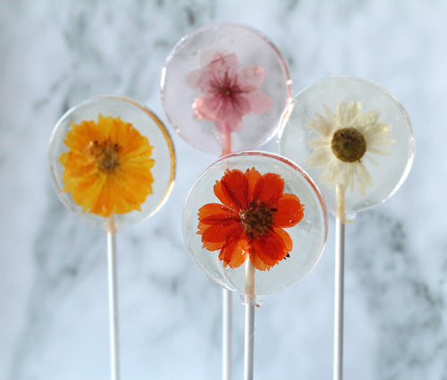 Mixed Flower Lollipop 2 1/4 inches
