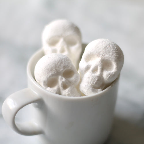 Skull Bite Marshmallows for Halloween-24 Vanilla Skulls