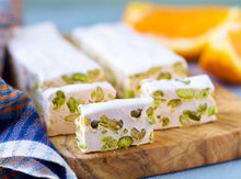 Orange Blossom Pistachio Nougat 1 1/4 Pound:35-40 Pieces