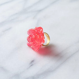 a candy ring pop in the shape of a rose