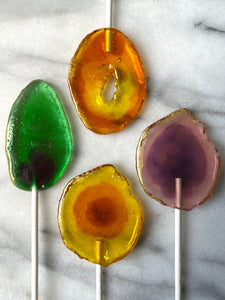Geode Agate Lollipops -  Semi Precious Stone Edible Gift