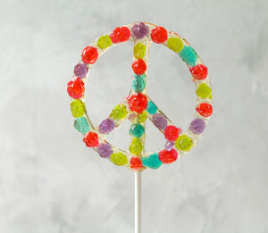 Blooming Large Peace Sign Lollipop