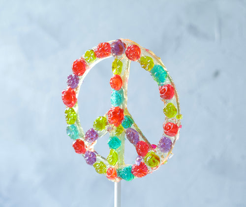 Blooming Large Peace Sign Lollipop