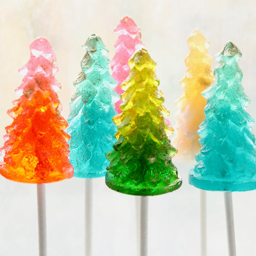Bright  Christmas Trees Lollipops - Stocking Stuffer