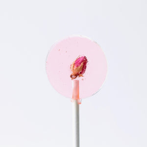 Rose Petal Lollipops - Valentine Gift - Bridal Party Favor  8 PCS/2 Sizes
