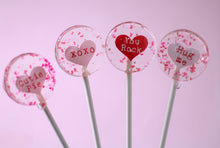 Convo Message Heart Valentine Lollipops  Small Round 8 PCS