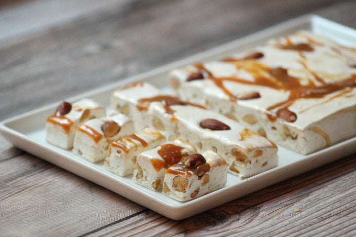 Roasted Almond  salt caramel nougat 1 pound or 1 1/2 pound